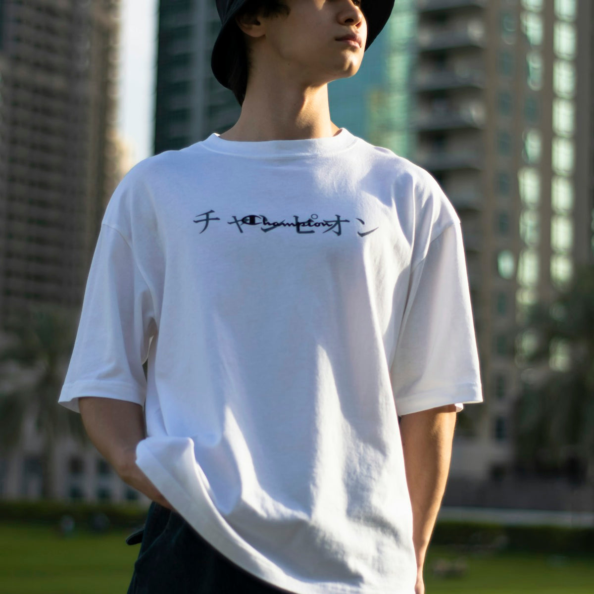 Tokyo Script Tee in Off White — Void Supply heavyweight tee